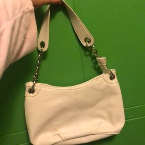 y2k white hand bag